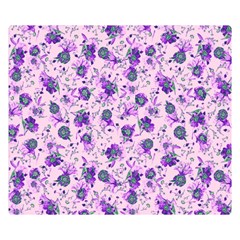 Floral Pattern Double Sided Flano Blanket (small) 