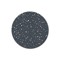 Dots Pattern Rubber Coaster (round)  by ValentinaDesign