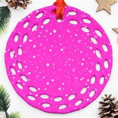 Dots Pattern Round Filigree Ornament (two Sides)