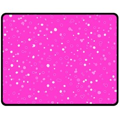 Dots Pattern Double Sided Fleece Blanket (medium)  by ValentinaDesign