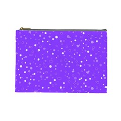 Dots Pattern Cosmetic Bag (large)  by ValentinaDesign