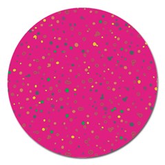 Dots Pattern Magnet 5  (round) by ValentinaDesign