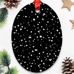 Dots pattern Oval Ornament (Two Sides)