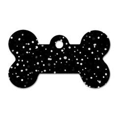 Dots pattern Dog Tag Bone (One Side)