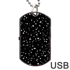 Dots pattern Dog Tag USB Flash (One Side)