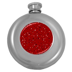 Dots Pattern Round Hip Flask (5 Oz) by ValentinaDesign