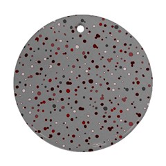 Dots Pattern Round Ornament (two Sides) by ValentinaDesign