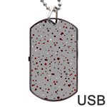 Dots pattern Dog Tag USB Flash (Two Sides) Front