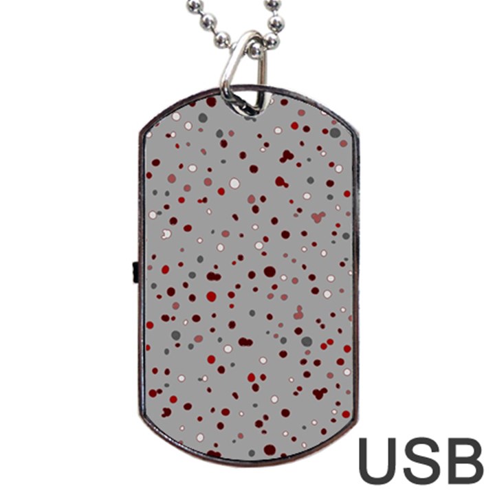 Dots pattern Dog Tag USB Flash (Two Sides)