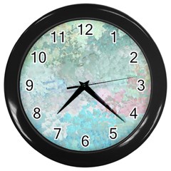 Pastel Garden Wall Clocks (black) by digitaldivadesigns