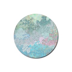 Pastel Garden Rubber Round Coaster (4 Pack)  by digitaldivadesigns