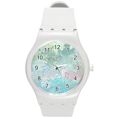 Pastel Garden Round Plastic Sport Watch (m) by digitaldivadesigns