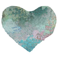 Pastel Garden Large 19  Premium Heart Shape Cushions by digitaldivadesigns