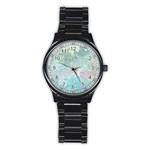 Pastel Garden Stainless Steel Round Watch Front