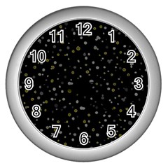 Dots Pattern Wall Clocks (silver) 