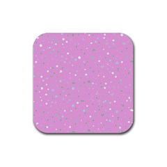 Dots Pattern Rubber Coaster (square)  by ValentinaDesign