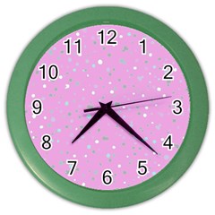 Dots Pattern Color Wall Clocks by ValentinaDesign