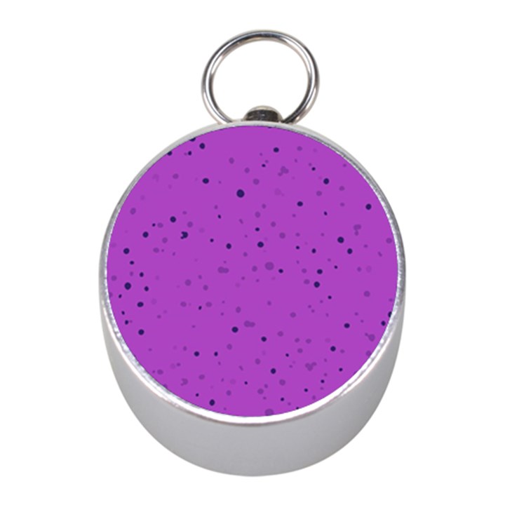 Dots pattern Mini Silver Compasses