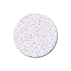 Dots pattern Rubber Round Coaster (4 pack) 