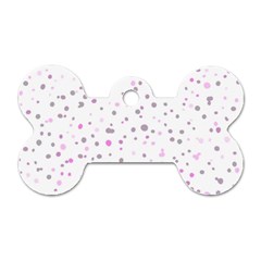 Dots pattern Dog Tag Bone (Two Sides)