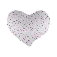 Dots pattern Standard 16  Premium Heart Shape Cushions