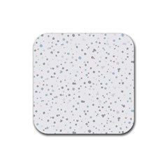 Dots Pattern Rubber Coaster (square)  by ValentinaDesign