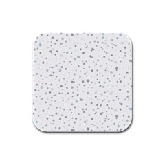 Dots Pattern Rubber Square Coaster (4 Pack)  by ValentinaDesign