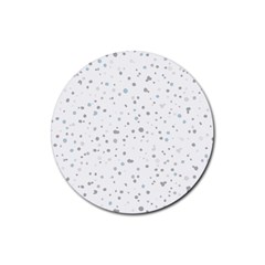 Dots Pattern Rubber Coaster (round)  by ValentinaDesign