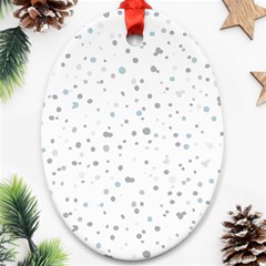 Dots Pattern Oval Ornament (two Sides) by ValentinaDesign