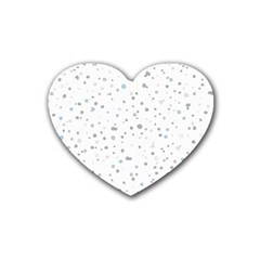 Dots Pattern Rubber Coaster (heart)  by ValentinaDesign