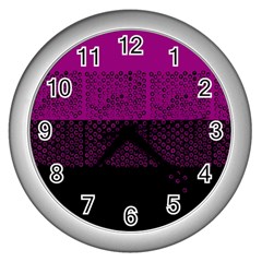 Abstract Art  Wall Clocks (silver) 