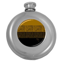 Abstract art  Round Hip Flask (5 oz)