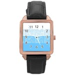 Abstract art  Rose Gold Leather Watch  Front