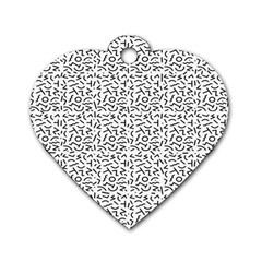 Abstract Art  Dog Tag Heart (two Sides) by ValentinaDesign