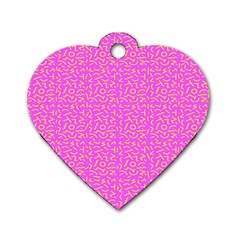 Abstract Art  Dog Tag Heart (one Side) by ValentinaDesign