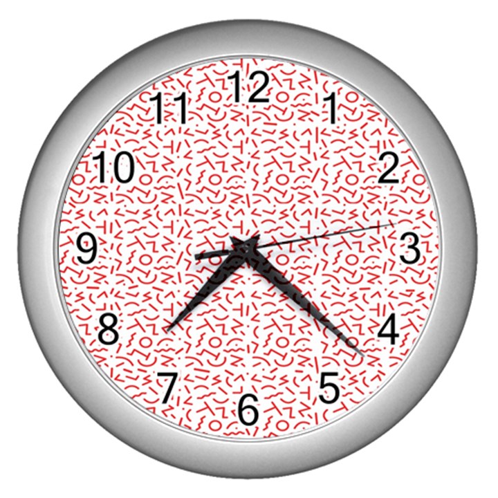 Abstract art  Wall Clocks (Silver) 