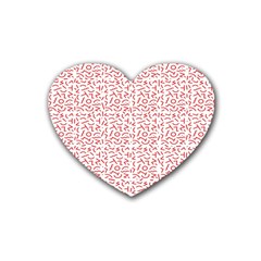 Abstract Art  Rubber Coaster (heart) 