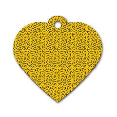 Abstract Art  Dog Tag Heart (two Sides) by ValentinaDesign