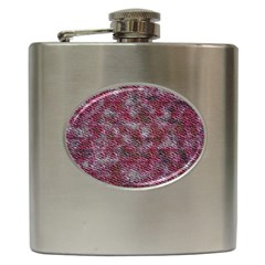 Pink Texture                 Hip Flask (6 Oz) by LalyLauraFLM