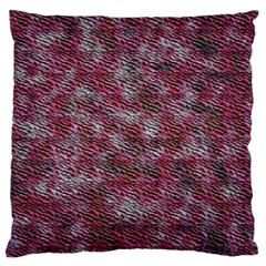 Pink texture           Large Flano Cushion Case (Two Sides)