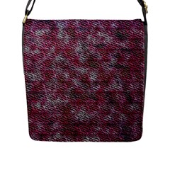 Pink texture                 Flap Closure Messenger Bag (L)