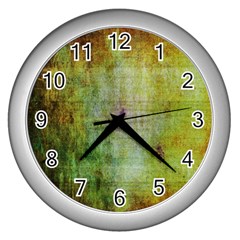 Grunge Texture               Wall Clock (silver) by LalyLauraFLM