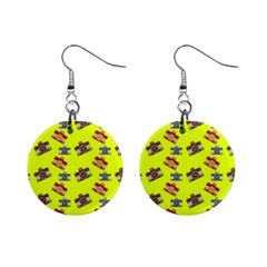 Camera Pattern                1  Button Earrings by LalyLauraFLM