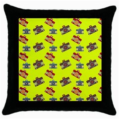 Camera pattern                Throw Pillow Case (Black)