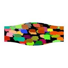 Colorful Paint On A Black Background                 Stretchable Headband