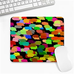 Colorful Paint On A Black Background                 Large Mousepad