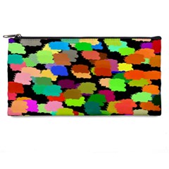 Colorful Paint On A Black Background           Pencil Case by LalyLauraFLM