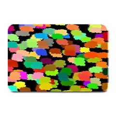 Colorful Paint On A Black Background                Large Bar Mat