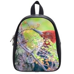 Woodpecker At Forest Pecking Tree, Patagonia, Argentina School Bags (small)  by dflcprints