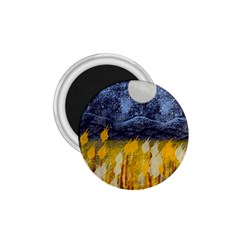 Blue And Gold Landscape With Moon 1 75  Magnets by digitaldivadesigns